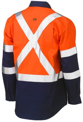 Picture of Bisley, X Taped Biomotion Two Tone Hi Vis Lightweight Drill Shirt